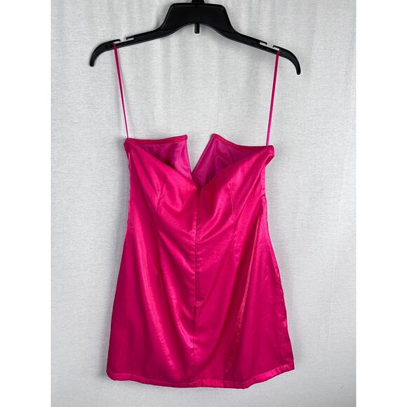 Superdown Dress Pink Strapless Mini Hoco Formal Party Sexy Flirty Occasion Girly - Picture 3 of 6
